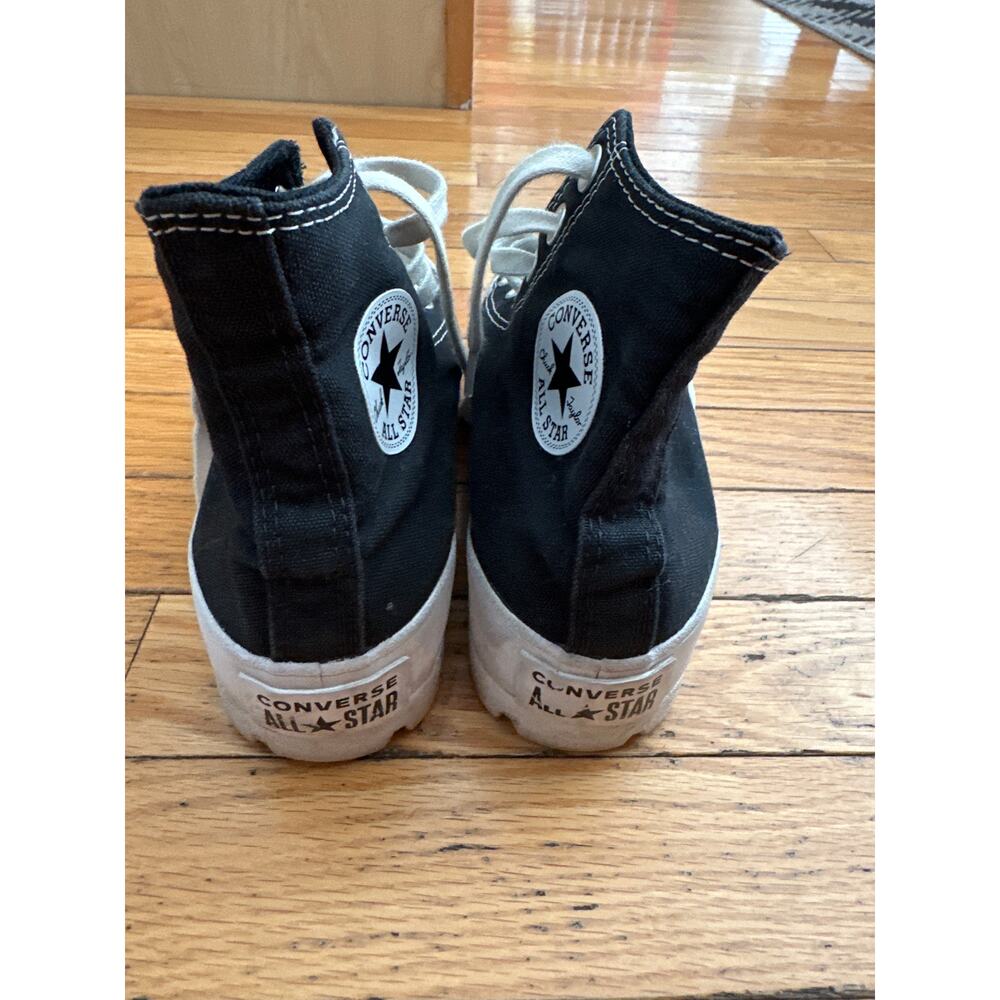 Converse Lugged Chuck Taylor All Star Hi Black Platform Boots Womens Size 6 - Picture 4 of 6